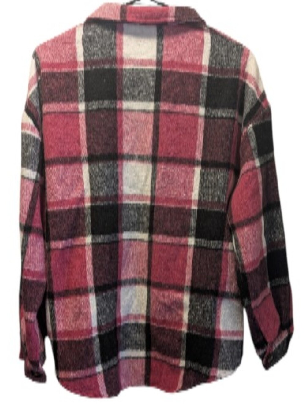 Plaid Button-Up Shacket - Picture 3 of 4